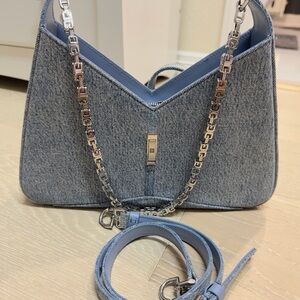 Givenchy Denim Blue Shoulder Bag with Chain Strap